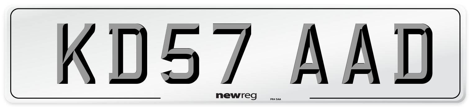KD57 AAD Number Plate from New Reg
